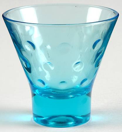 Capri Dots (Turquoise) Whiskey Glass