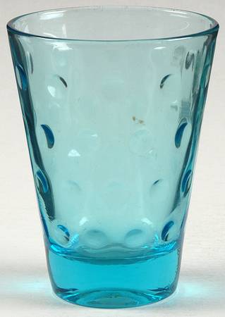Capri Dots (Turquoise) Flat Juice Glass