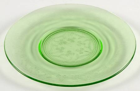 Cloverleaf Green Luncheon Plate