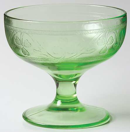 Cloverleaf Green Champagne/Tall Sherbet