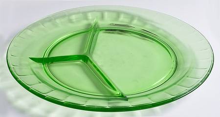 Colonial Block Green Grill Plate