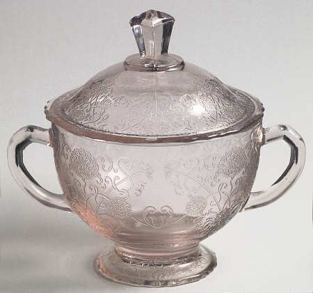 Florentine 1 Pink Sugar Bowl & Lid