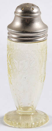 Florentine 1 Yellow Footed Shaker & Metal Lid