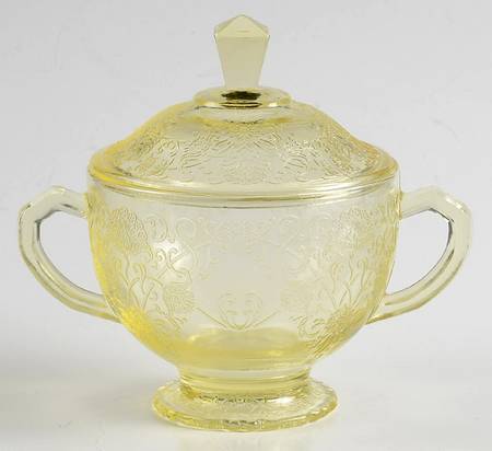 Florentine 1 Yellow Sugar Bowl & Lid