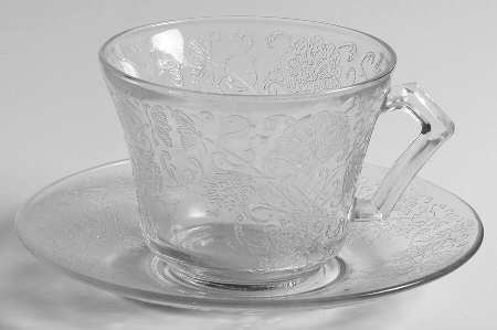 Florentine 2 Clear Cup & Saucer Set