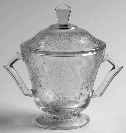 Florentine 2 Clear Sugar Bowl & Lid