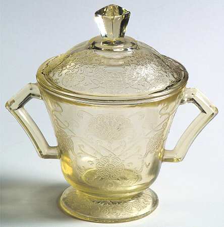 Florentine 2 Yellow Sugar Bowl & Lid