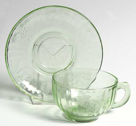 Fruits Green Cup & Saucer Set