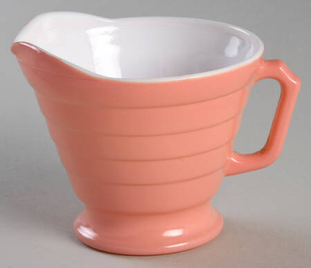 Moderntone Platonite Pastel Pink Footed Creamer