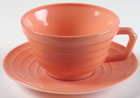 Moderntone Platonite Pastel Pink Cup & Saucer Set
