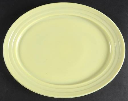 Moderntone Platonite Pastel Yellow 12" Oval Platter
