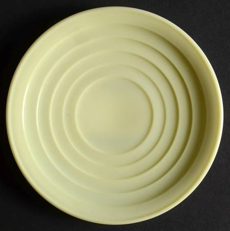 Moderntone Platonite Pastel Yellow Flat Cup Saucer