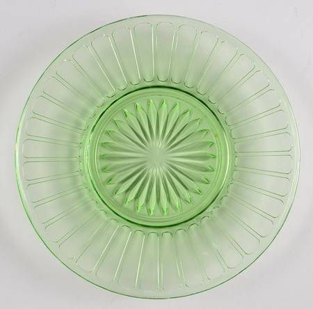 Ribbon Green Bread & Butter Plate