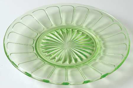 Ribbon Green Bread & Butter Plate