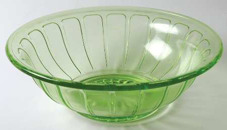 Ribbon Green 9" Large Fruit Bowl