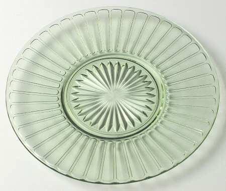 Ribbon Green Luncheon Plate