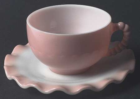 Ripple Pink Cup and Saucer Set