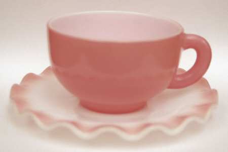Ripple Pink Cup and Saucer Set