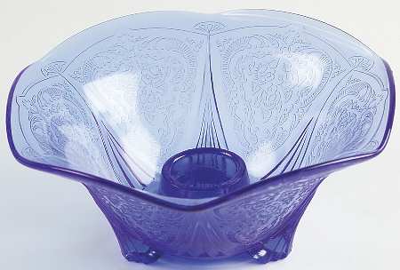 Royal Lace Cobalt Blue Ruffled Edge Candlestick