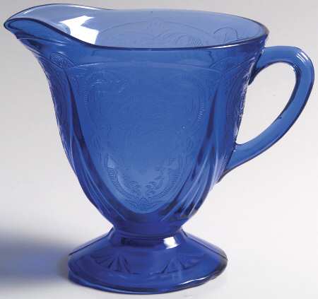 Royal Lace Cobalt Blue Footed Creamer