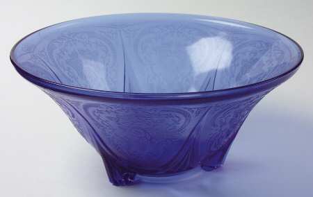 Royal Lace Cobalt Blue 10" 3-Toed Footed Bowl