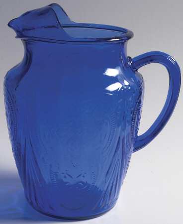 Royal Lace Cobalt Blue 96 Oz Ice Lip Pitcher