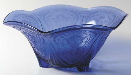 Royal Lace Cobalt Blue 10" Ruffled Bowl