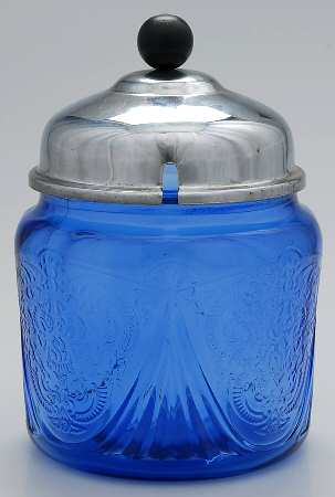 Royal Lace Cobalt Blue Cookie Jar & Metal Lid (For Hot Toddy Set)