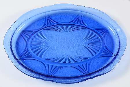 Royal Lace Cobalt Blue 12" Oval Platter