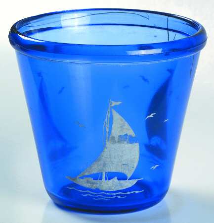 Ships Blue with White Cocktail Shaker