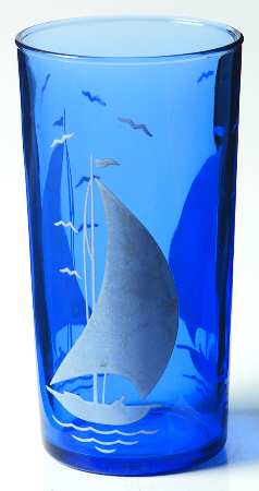 Ships Blue with White Flat Iced Tea