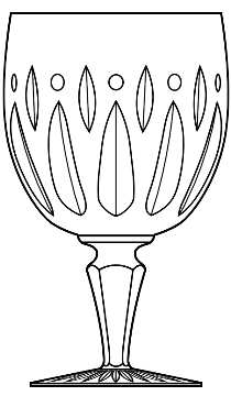 Oporto (Cut) Water Goblet