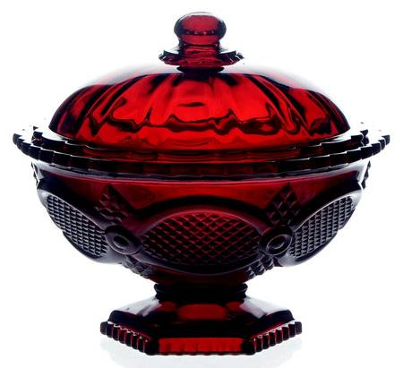 Cape Cod Ruby Candy Dish & Lid
