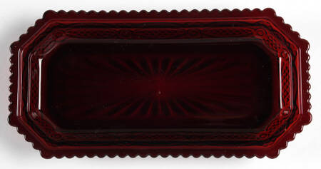 Cape Cod Ruby 1/4 Pound Butter Dish, No Lid
