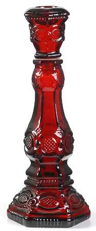 Cape Cod Ruby Tall Single Light Candlestick