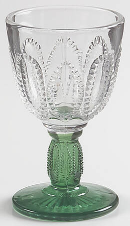 Emerald Accent Cordial Glass
