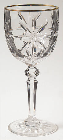 Golden Accent Wine Glass