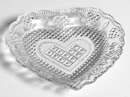 Hearts and Diamonds Clear Soap Dish