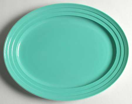 Moderntone Platonite Aqua 12" Oval Platter