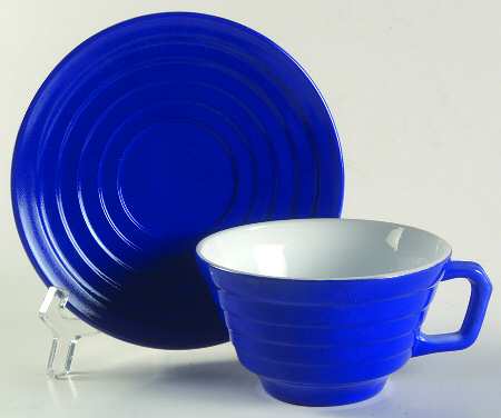 Moderntone Platonite Cobalt Cup & Saucer Set