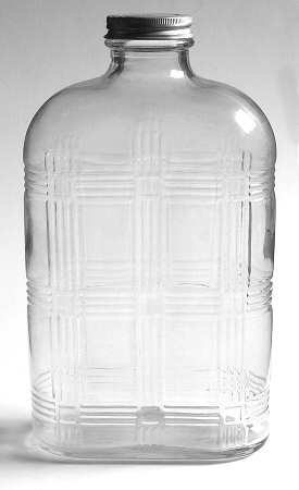 Crisscross Clear Small Bottle & Metal Cap