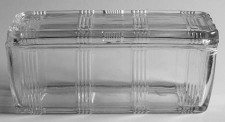 Crisscross Clear Large Refrigerator Jar & Lid