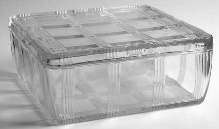 Crisscross Clear Square Refrigerator Box & Lid