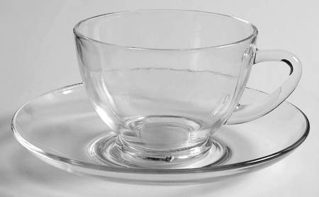 Classique Clear (Coupe) Cup and Saucer Set (Punch Cup)