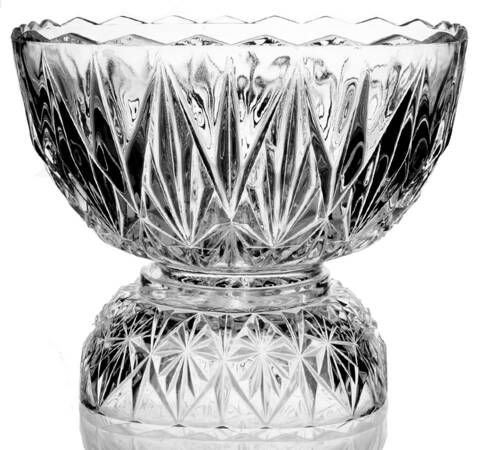 Williamsport Clear Punch Bowl with Stand by Hazel-Atlas