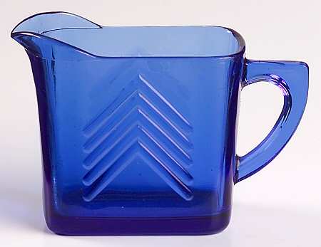 Chevron Cobalt Creamer