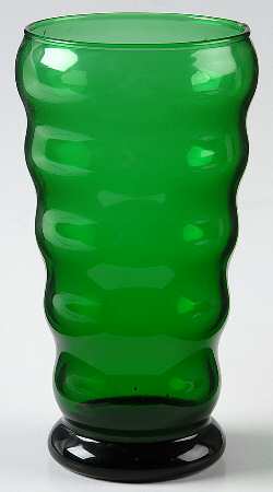 Whirly Twirly Forest Green 18 Oz Flat Whirley Tumbler by Anchor Hocking