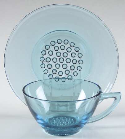 Capri Hobnail Cup & Saucer Set