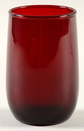 Roly Poly Royal Ruby Flat Juice Glass by Anchor Hocking