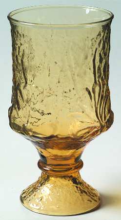 Rainflower Amber Water Goblet